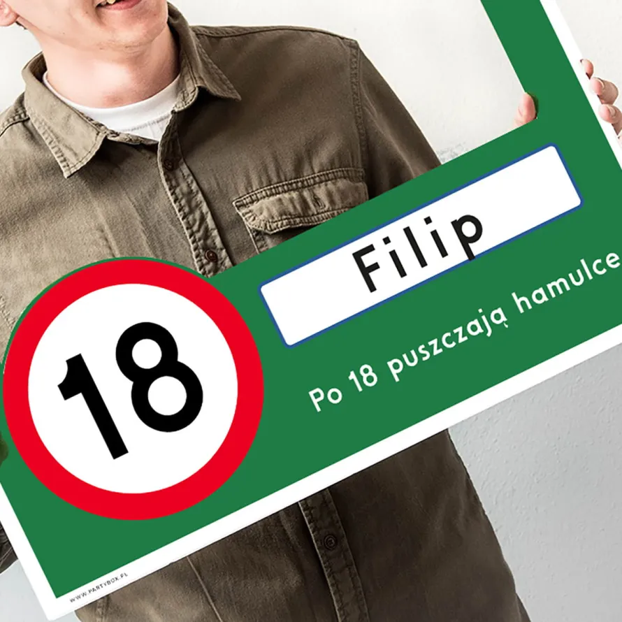 Ramka na zdjęcia na 18 urodziny ZNAK 18