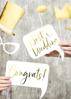 Rekwizyty do fotobudki BEST WEDDING (10szt.)