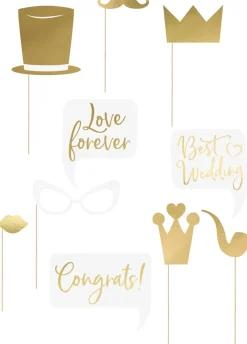 Rekwizyty do fotobudki BEST WEDDING (10szt.)