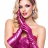 Rękawiczki karnawałowe GLAM różowe