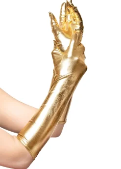 Rękawiczki karnawałowe GLAM złote
