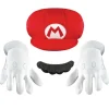 Rękawiczki, wąsy i czapka MARIO