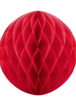 Rozeta KULA czerwona 40cm