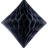 Rozeta papierowa DIAMENT czarna 30cm