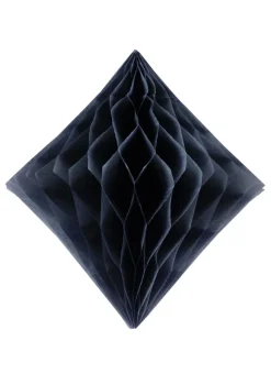 Rozeta papierowa DIAMENT czarna 30cm