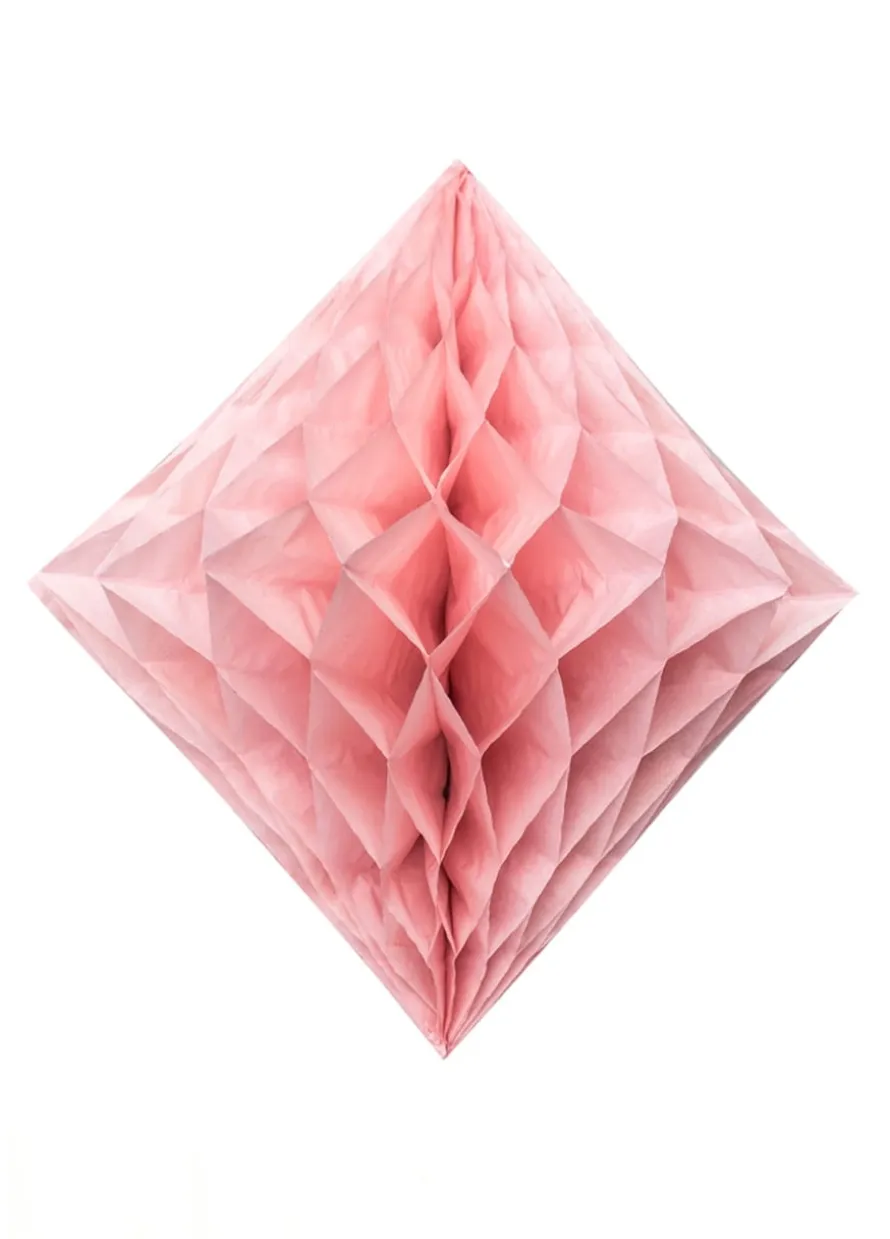 Rozeta papierowa DIAMENT łososiowa 30cm