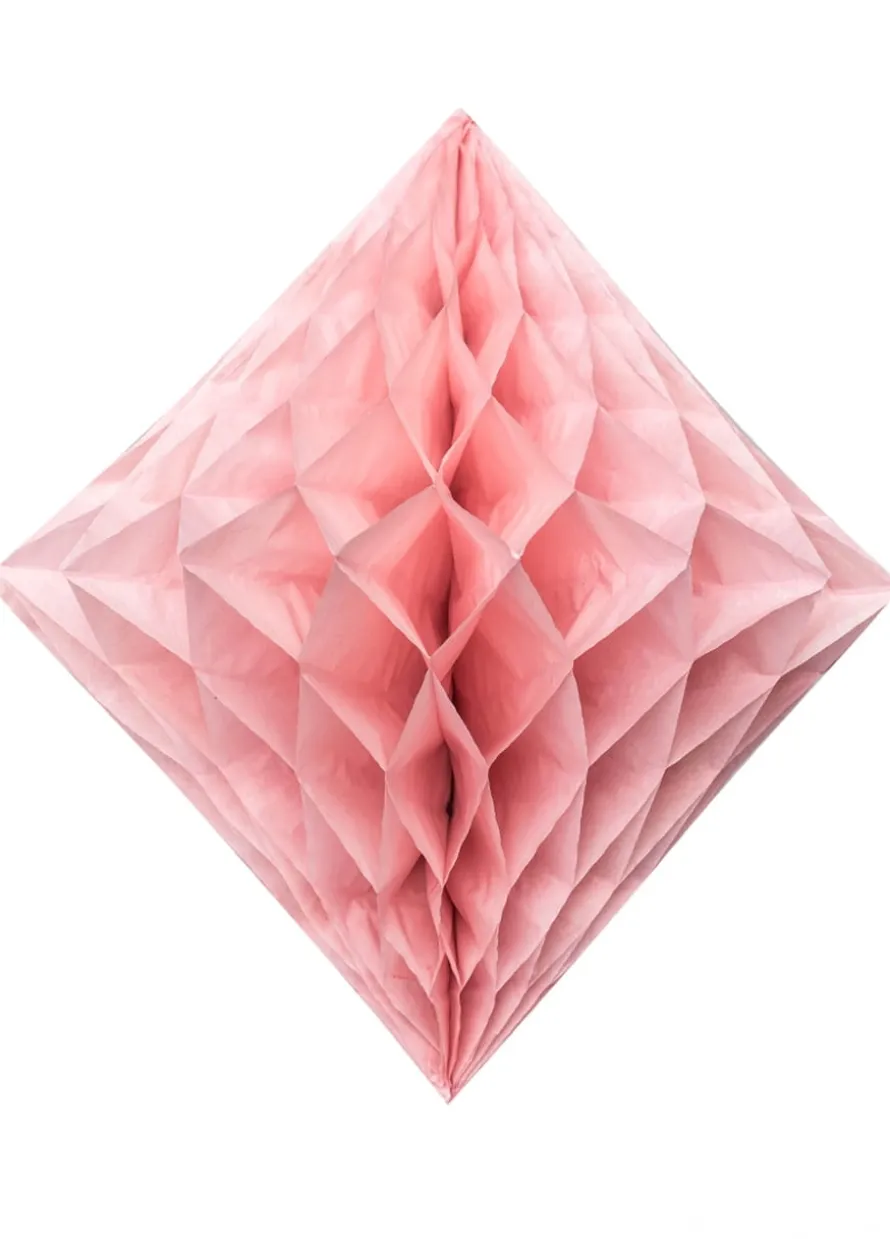 Rozeta papierowa DIAMENT łososiowa 40cm