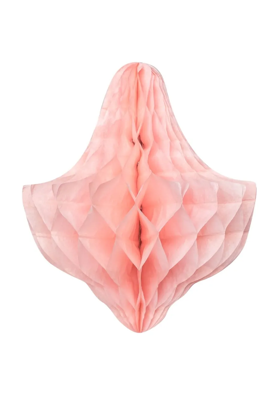 Rozeta papierowa DZWONECZEK łososiowa 30cm