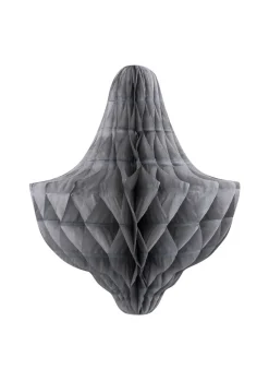 Rozeta papierowa DZWONECZEK szara 30cm