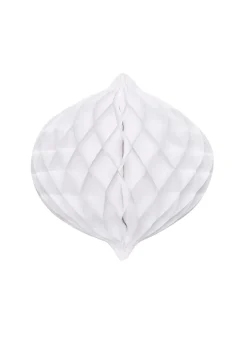 Rozeta papierowa HONEYCOMB biała 20cm