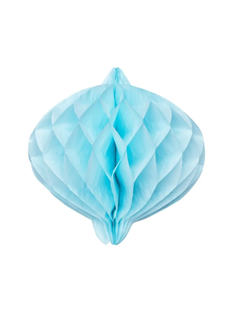 Rozeta papierowa HONEYCOMB niebieska 20cm