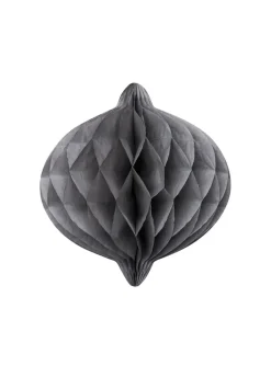 Rozeta papierowa HONEYCOMB szara 20cm