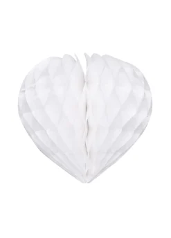 Rozeta wisząca SERCE biała 20cm