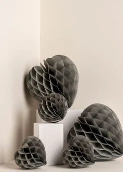 Rozeta wisząca SERCE szara 30cm