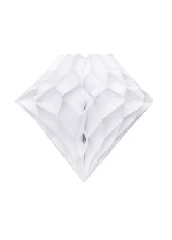 Rozeta z papieru BRYLANT biała 20cm (3szt.)