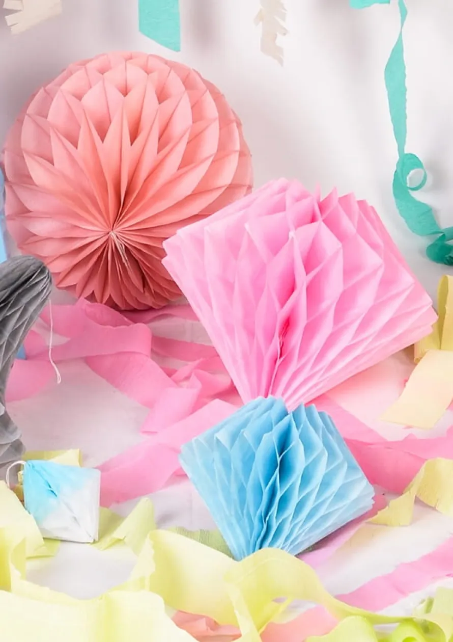 Rozeta z papieru BRYLANT niebieskia 20cm (3szt.)