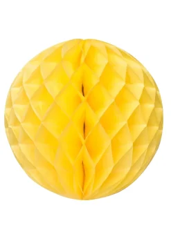 Rozeta z papieru KULA żółta 30cm