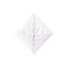 Rozety papierowe DIAMENT białe 10cm (5szt.)