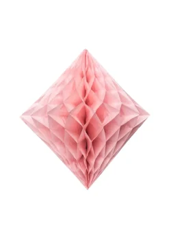 Rozety papierowe DIAMENT łososiowe 10cm (5szt.)
