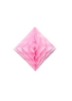 Rozety papierowe DIAMENT różowe 10cm (5szt.)