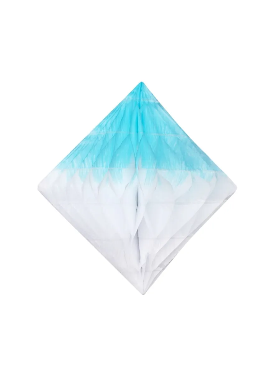 Rozety z papieru niebiesko-białe 20cm (3szt.)