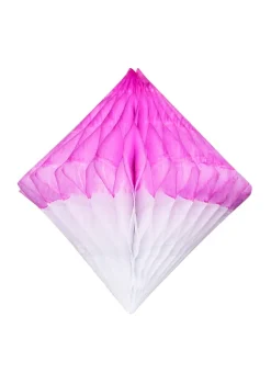 Rozety z papieru różowo-białe 20cm (3szt.)