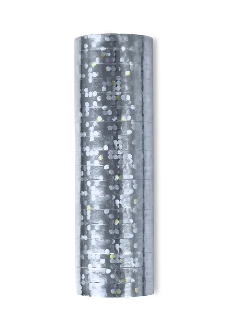 Serpentyna holograficzna srebrna
