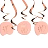 Serpentyna urodzinowa 40 URODZINY Elegant Blush (5szt.)