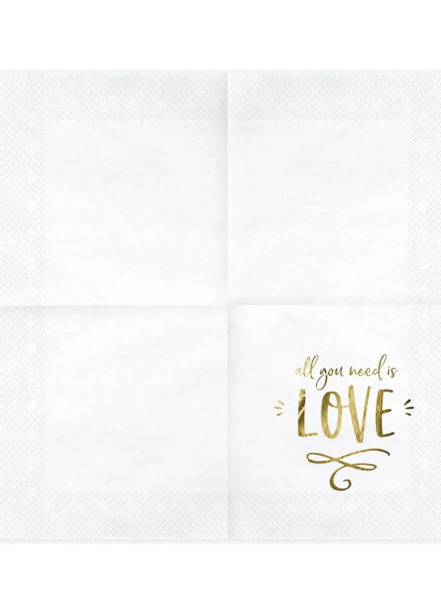 Serwetki ALL YOU NEED IS LOVE 33cm (20szt.)