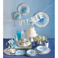 Serwetki na baby shower roczek GWIAZDECZKA niebieskie (16szt.)