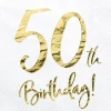 Serwetki na 50 URODZINY 33cm białe (20szt.)