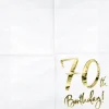 Serwetki na 70 URODZINY 33cm białe (20szt.)