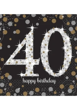 Serwetki na 40 urodziny HAPPY BIRTHDAY (16szt.)