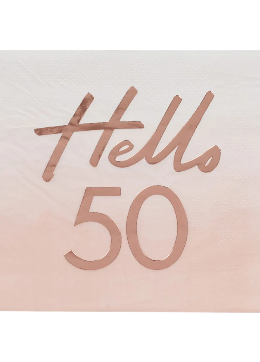 Serwetki na 50 urodziny HELLO (16szt.)