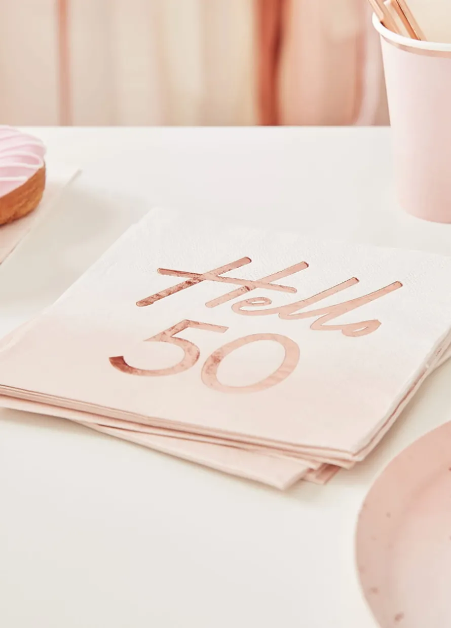 Serwetki na 50 urodziny HELLO (16szt.)