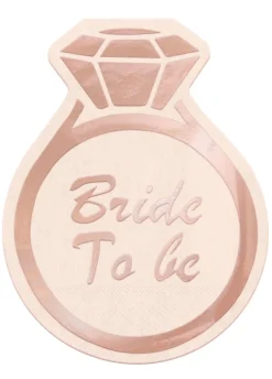 Serwetki na wieczór panieński Bride to be - pierścionek