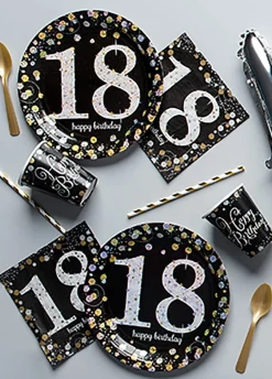 Serwetki papierowe na 18 urodziny SPARKLING 18 (16szt.)