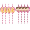Słomki papierowe KONIE (8szt.)