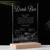 Statuetka plexi MENU DRINKÓW NA WESELE