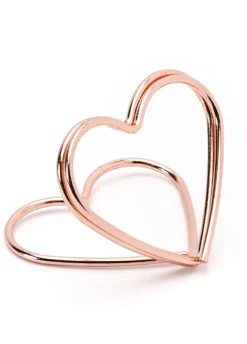 Stojaki na winietki złote SERCA rose gold (10szt.)