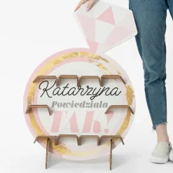 Stojak na kubeczki NA WIECZÓR PANIEŃSKI personalizowana dekoracja