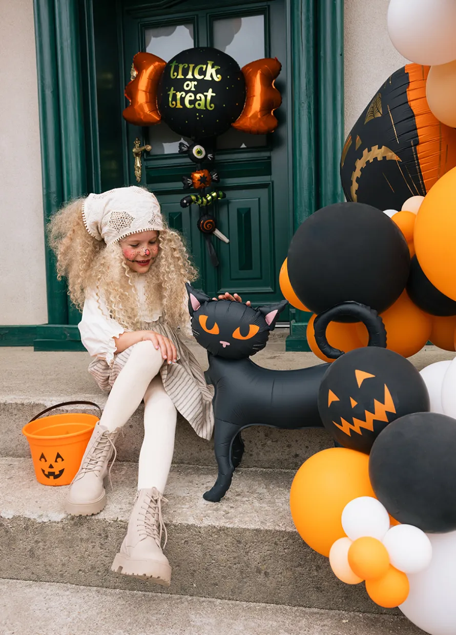 Stojący balon KOT halloweenowy