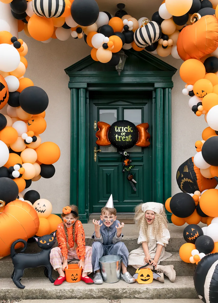 Stojący balon KOT halloweenowy