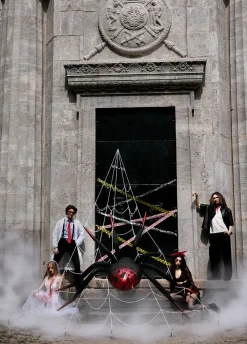 Stojący balon na halloween PAJĄK XXL