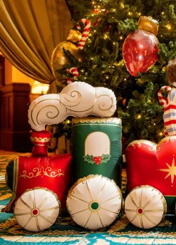 Stojący balon świąteczny LOKOMOTYWA XXL 221 cm