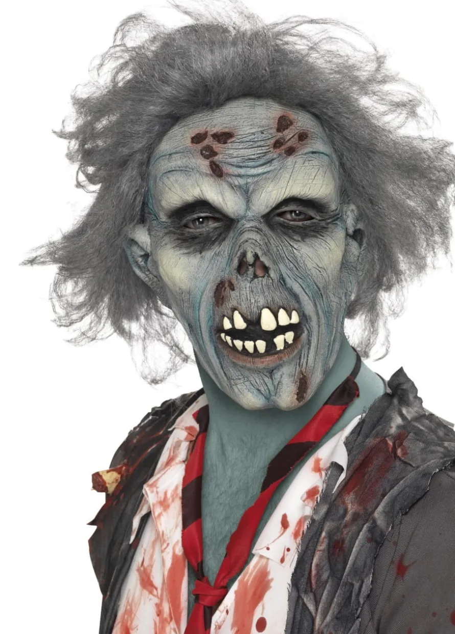 Straszna maska na Halloween GNIJĄCY ZOMBIE