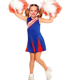 Strój CHEERLEADERKI niebiesko-czerwony