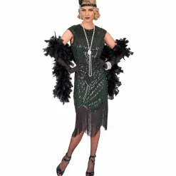 Strój damski lata 20 GATSBY FLAPPER zielony