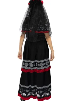Strój Dia De Los Muertos sukienka Meksykanki - S