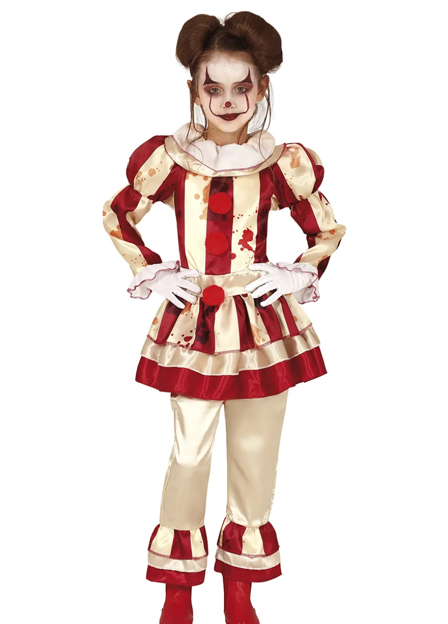 Strój dziecięcy STRASZNY PIERROT na Halloween